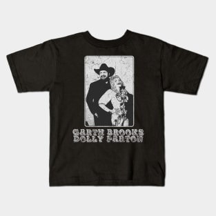 garth brooks // black white design (23) Kids T-Shirt